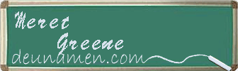 Meret Greene Visitenkarte